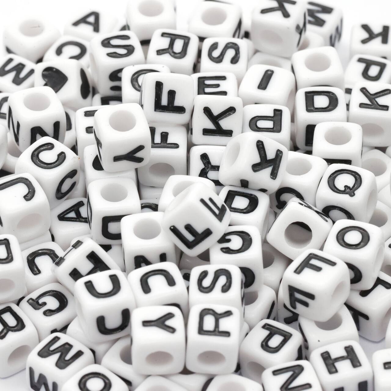 Black & White Alphabet Beads by Creatology™, 6.5mm